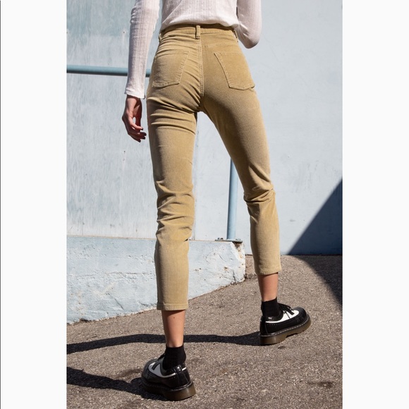 Brandy Melville Jane Corduroy Pants Tan 